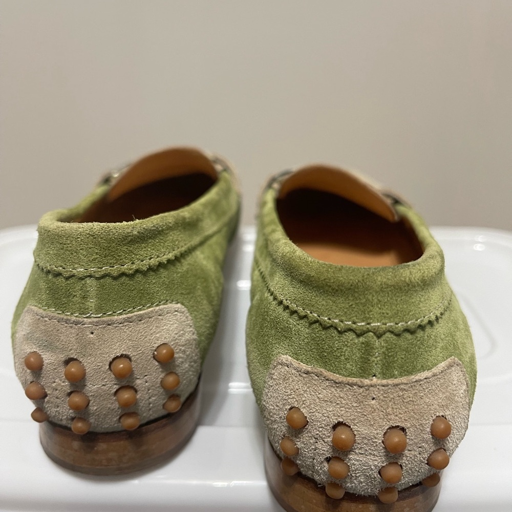 Tommy Bahama Green and Tan Suede Loafer 7.5 - Picture 2 of 10